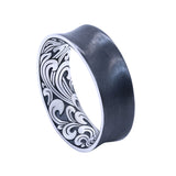 KRANOK Curved Engraved Band Ring